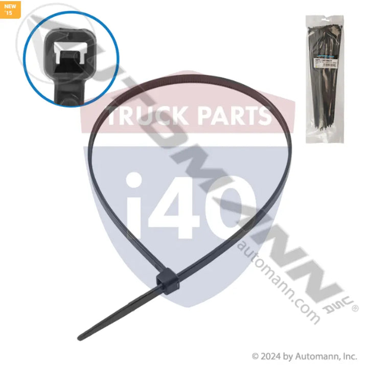 Automann 577.1450UV Nylon Zip Ties 14in Length Black - Nylon Ties