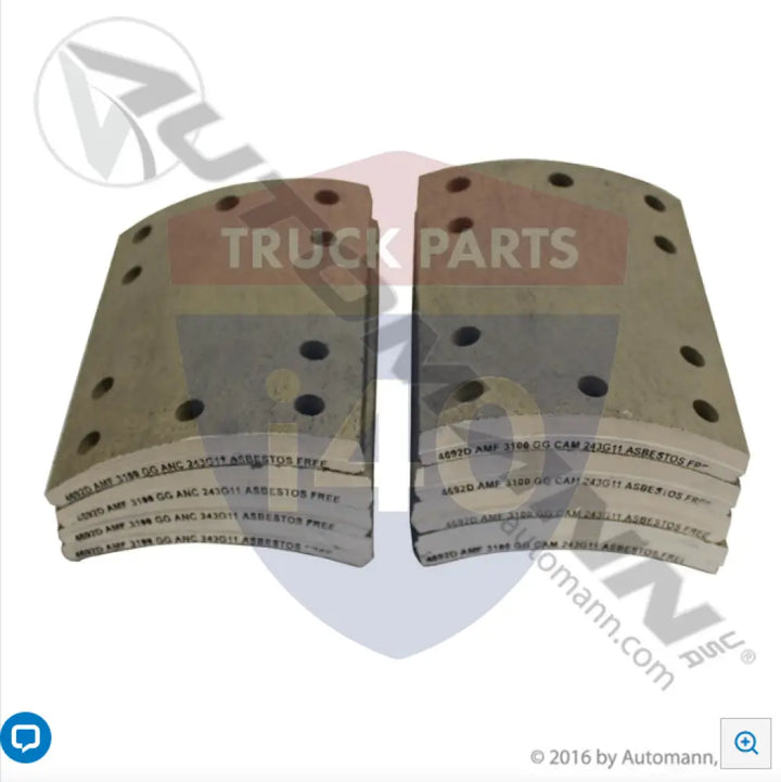 Automann 140.4692.31 Brake Lining - 25K Lb GAWR
