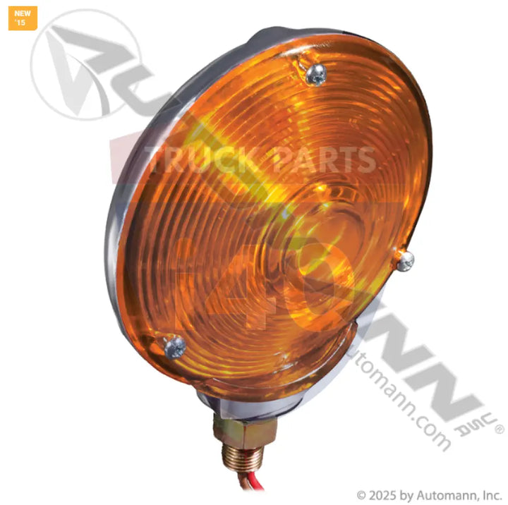 Automann 571.LG23A Pedestal Light Chrome Single Face Amber - Pedestal Light Chrome Single Face Amber