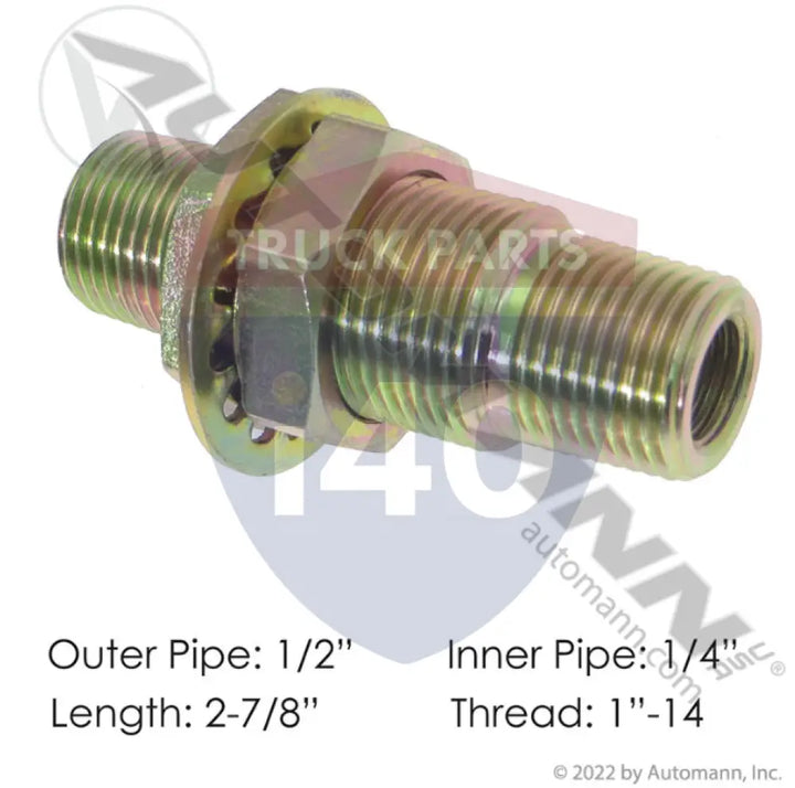 E8616 Bulkhead Coupling 2-7/8in For Euclid - Bulkhead Couplings