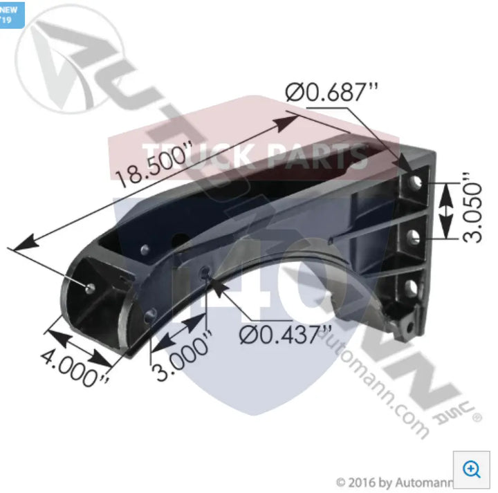 Automann M75855 Fuel Tank Bracket 26in Peterbilt - Fuel Tank Bracket 26in Peterbilt