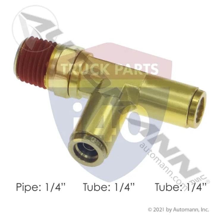 Automann 177.13B714B Brass PLC SWL Male Run Tee 1/4 1/4in - Male Run Tees-Brass
