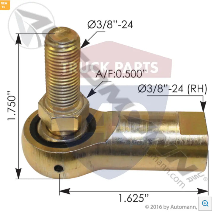 K124122 Clutch Rod End 3/8in For Kenworth - Heim Joints