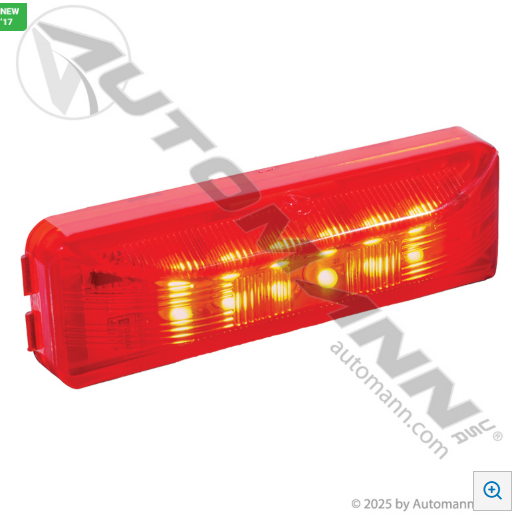 Automann 571.LD19R12MV Marker Light LED 1in 4in Red 10-30V