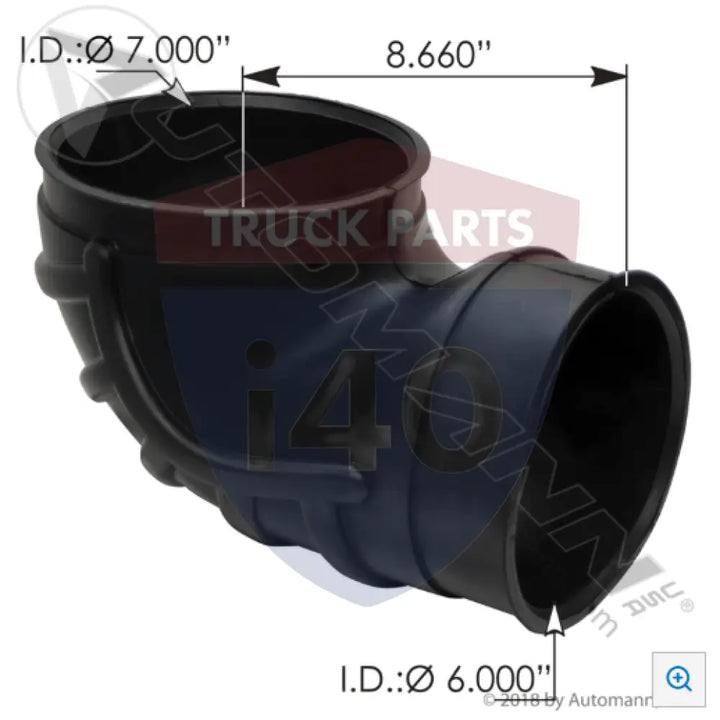 90CB70R60ST Intake Elbow without Port For Buckhorn - Cobra Adapters