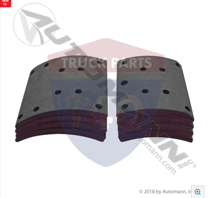 Automann 140.4657XX.35 Brake Lining Transit Double Oversize - 26K Lb GAWR