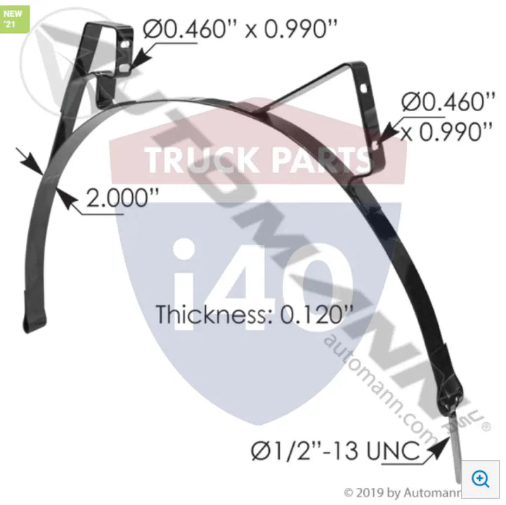 Automann M203905 Fuel tank Strap LH-RH International - Fuel tank Strap LH-RH International