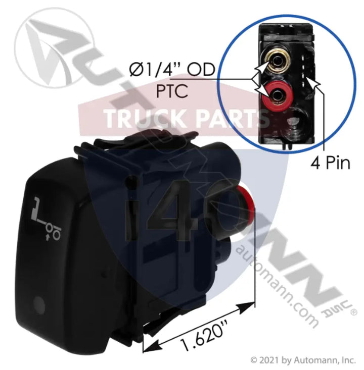 Automann 170.1249 Air Valve Pusher Axle Kenworth - Air Rocker