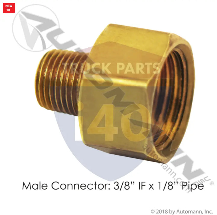 Automann 177.87486A Male Connector 3/8in IF 1/8in Pipe - Male Connectors