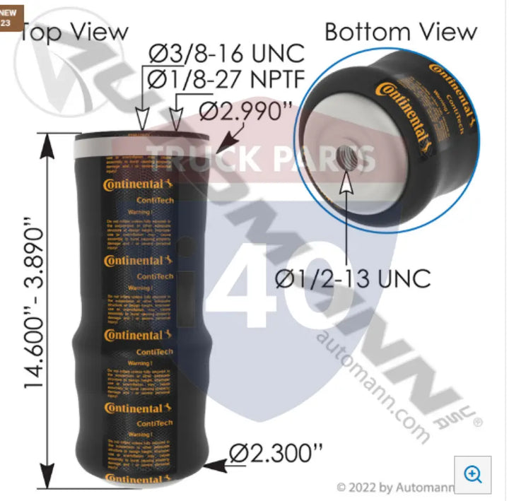 69928 Continental Air Spring Cabin For Contitech - Continental Air Spring Cabin
