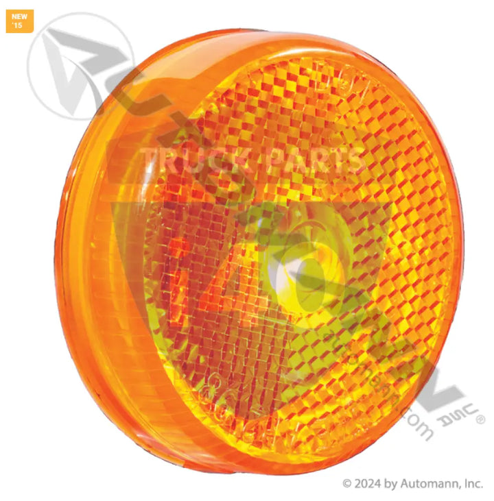 Automann 571.LG11A Marker Light 2-1/2in Reflex Amber - Marker Light 2-1/2in Reflex Amber
