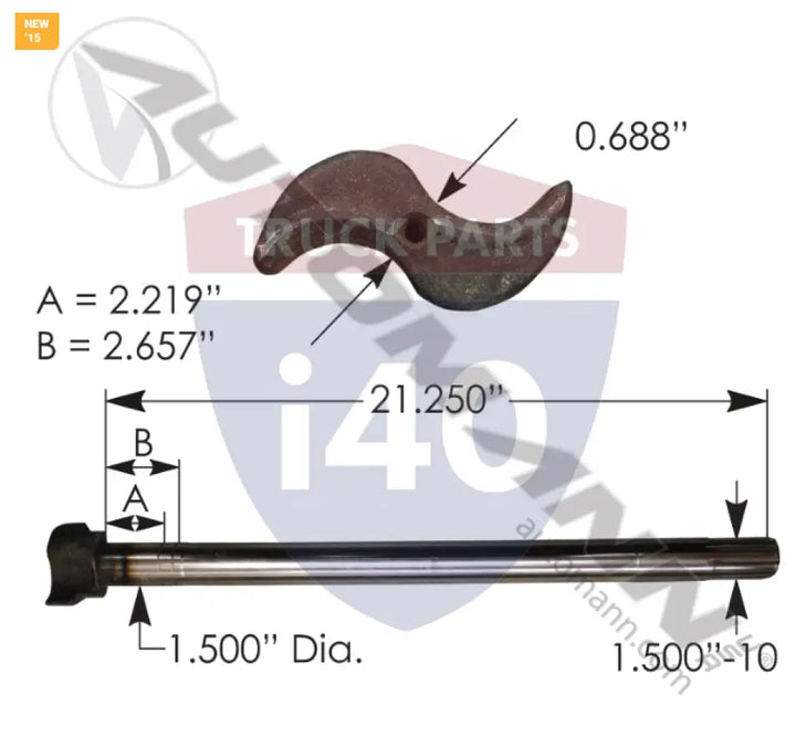 Automann 123.102200.04 Camshaft RH - Spicer & Std. Forge