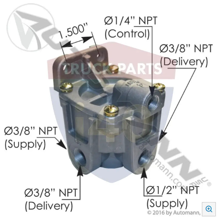 Automann 170.KN28510 RG2 Type Relay Valve - Relay Valves