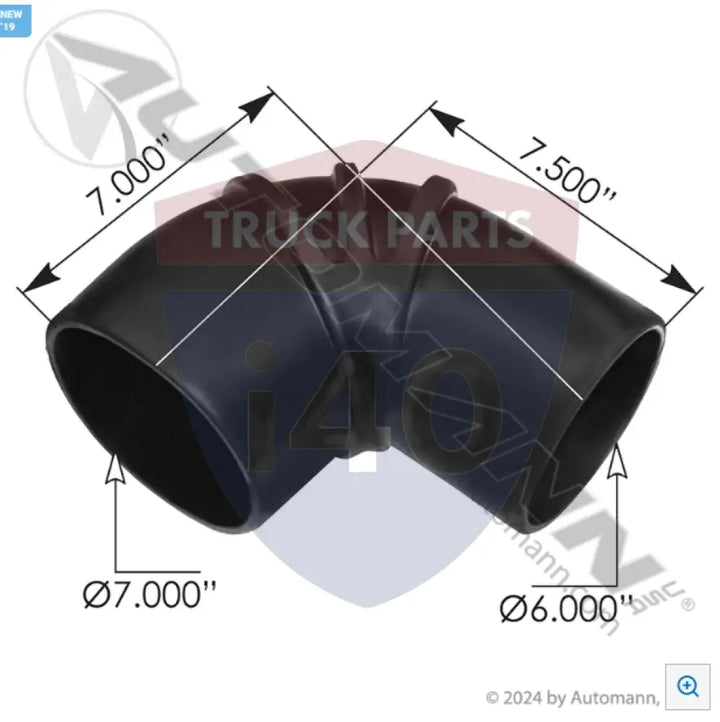 P215307 Rubber Elbow 90 Deg Reducing For Donaldson - 90° Reducer
