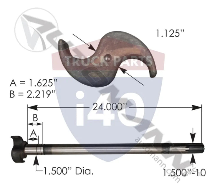 17507 Camshaft LH For Spicer - Spicer & Std. Forge