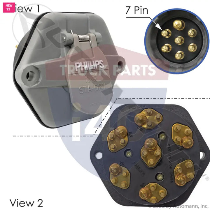 Phillips PHI16-7602-28 Socketbreaker 7-Way 28 Pin Rear STA-DRY - 7-Way Sockets with Rear Bullet Pins