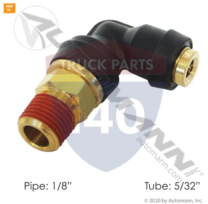 016222 PLC Swivel Male Elbow DOT 5/32in 1/8in For Velvac - Male 90° Elbows-Composite