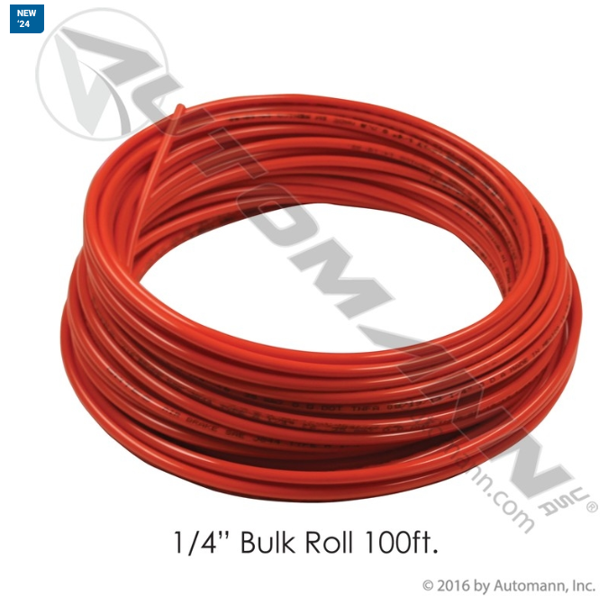 1924031 Nylon Tubing 1/4in OD 100FT Orange For Tectran