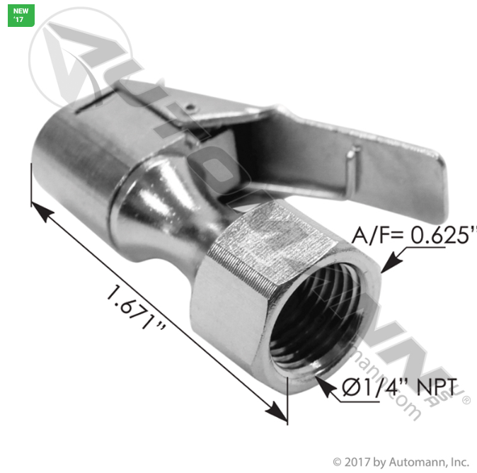 Automann 177.TC6 Clip On Tire Chuck Euro Style