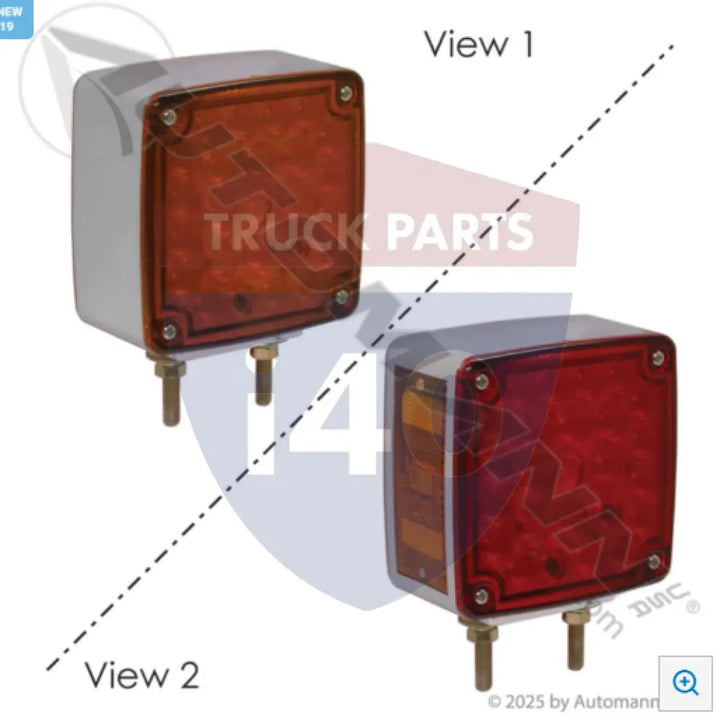 G5530 Pedestal Light Square Double Face LED LH For Grote - Pedestal Light Square Double Face LED LH