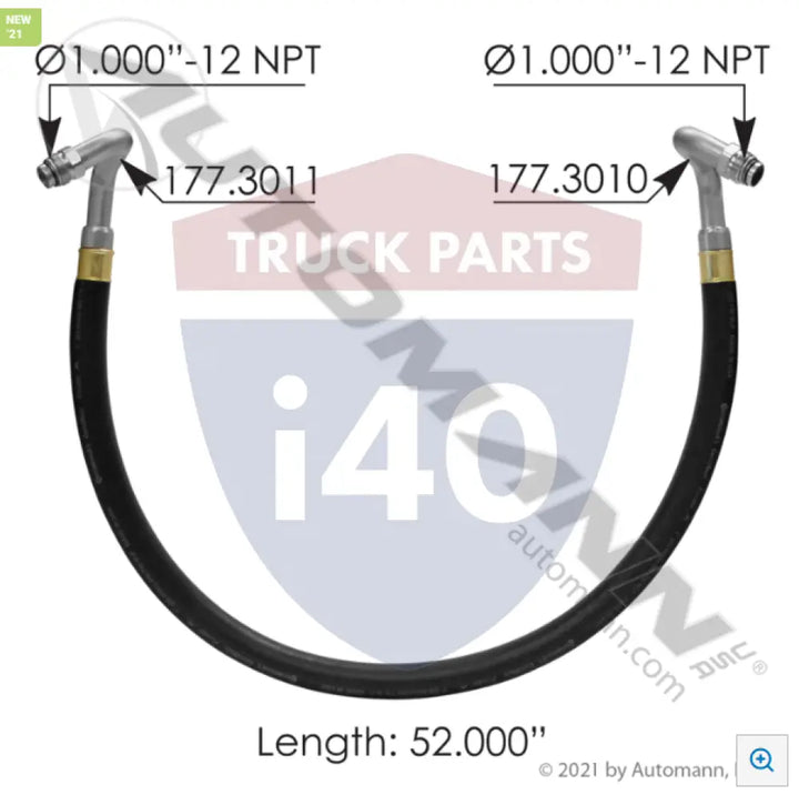 G501002052 Air Spring Hose Kit For Kenworth 52in - Air Spring Hose Kit Kenworth 52in