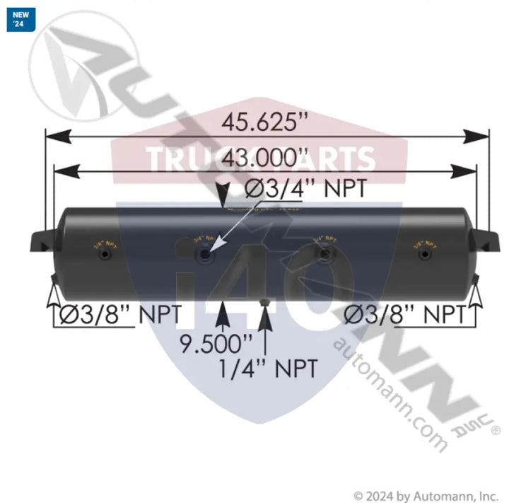 Automann 172.2038 Air Tank 9.500in Dia - Diameter - 9.5 in.
