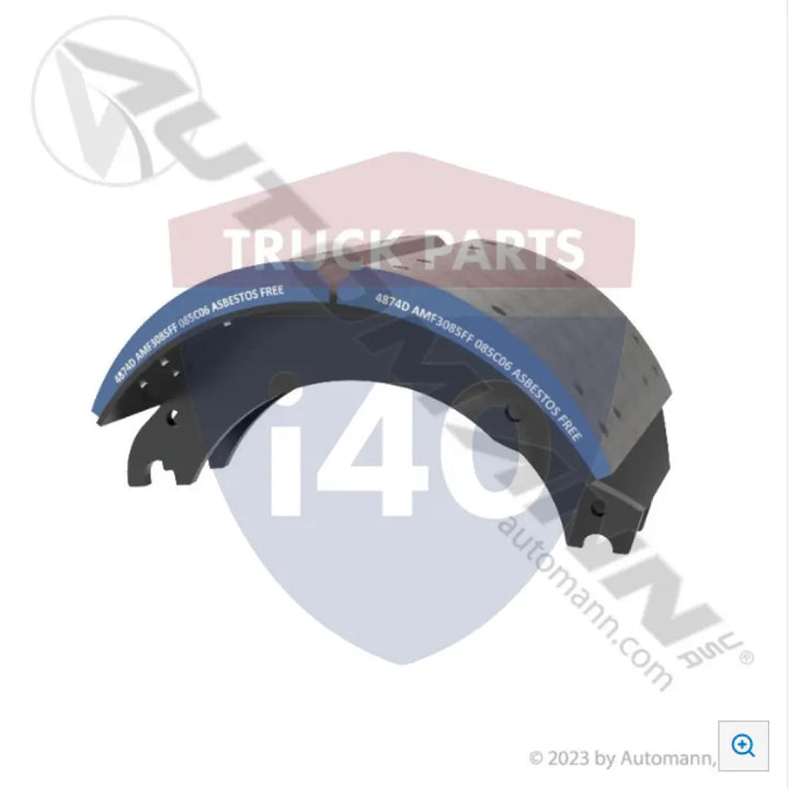Automann 143.455180.50 Lined Brake Shoe 16.500in 8.625in - 20K Lb GAWR