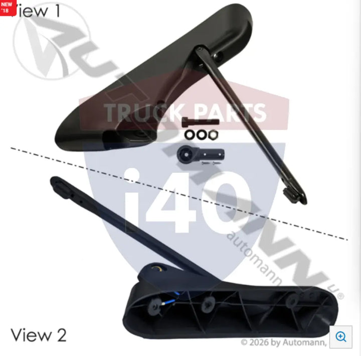 Automann 563.55077 Mirror Arm Bracket Upper LH International - Mirror Arm Bracket Upper LH International