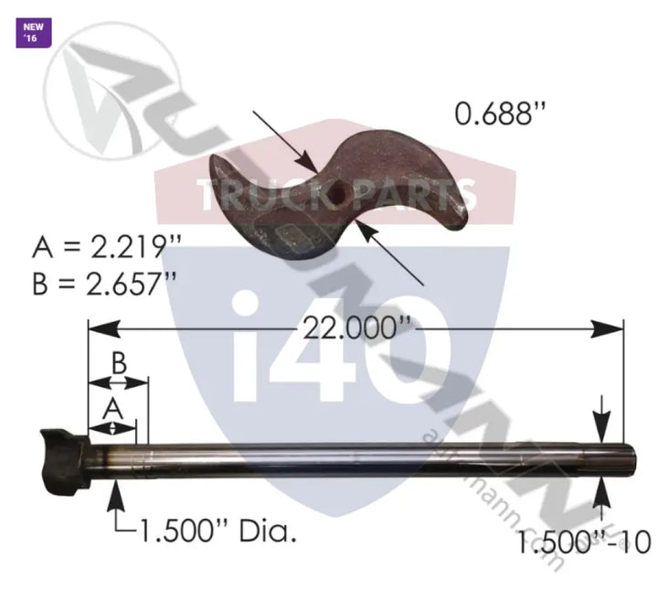 Automann 123.102200.03 Camshaft LH - Spicer & Std. Forge