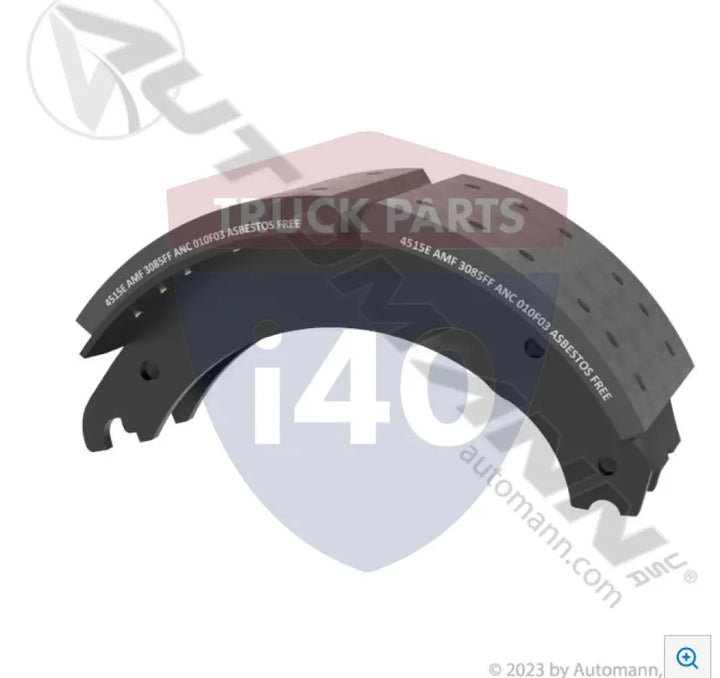 Automann 143.451583.60 Lined Brake Shoe 16.500in 7.000in - 20K Lb GAWR