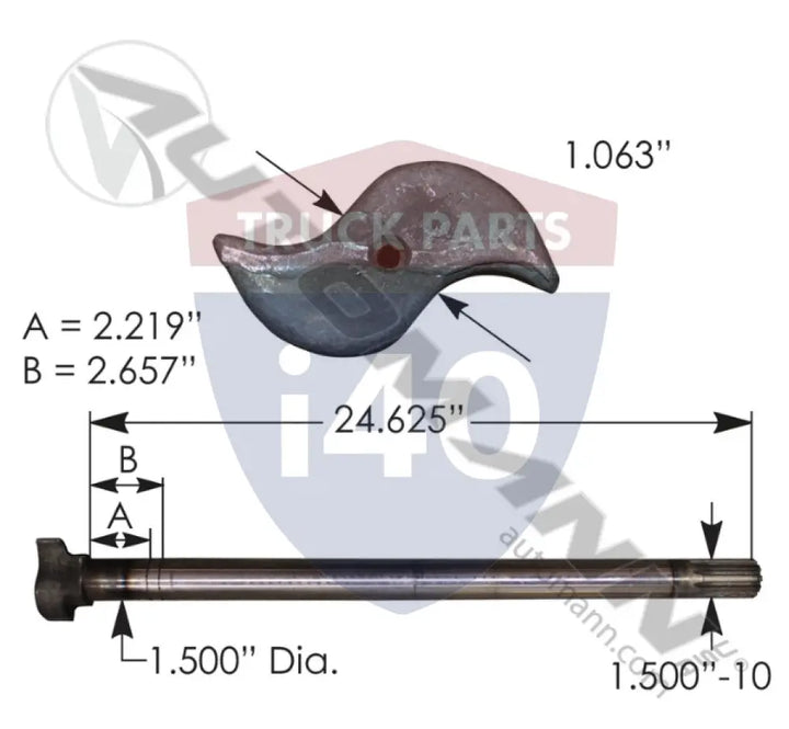 04-612462 Camshaft LH For Batco - Spicer & Std. Forge