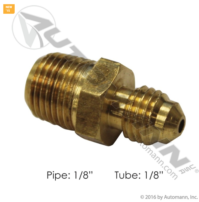 014822 Male Connector 1/8in SAE 1/8in Pipe For Velvac