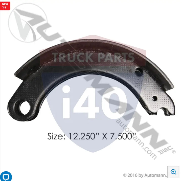 E5303A Unlined Brake Shoe 12.250in 7.500in For Euclid - Brake Width - 7.5 in.