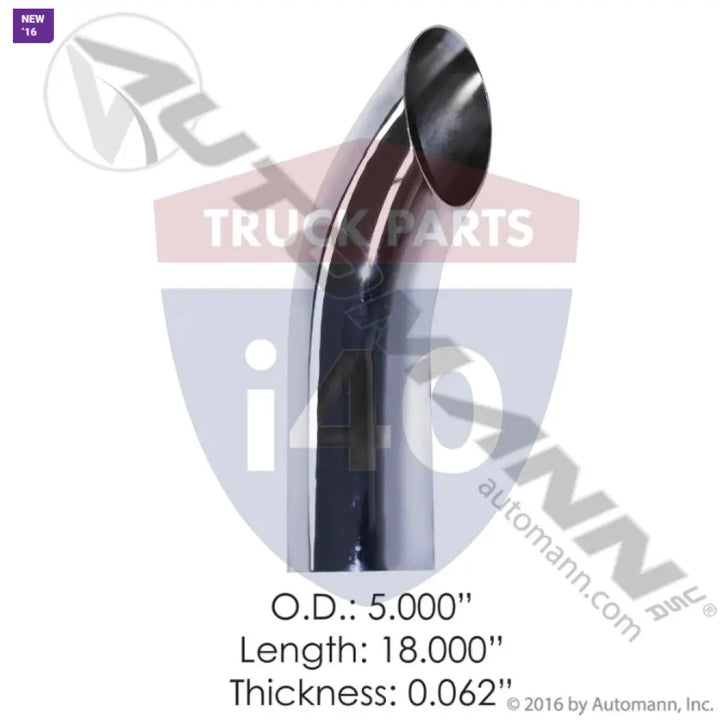 Automann 562.U5518SC Chrome Stack 18IN Length 5in OD - Chrome Stack 18IN Length 5in OD