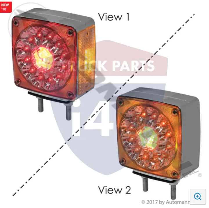 Automann 571.LD25CAR38R Pedestal Light Square Double Face LED RH - Pedestal Light Square Double Face LED RH
