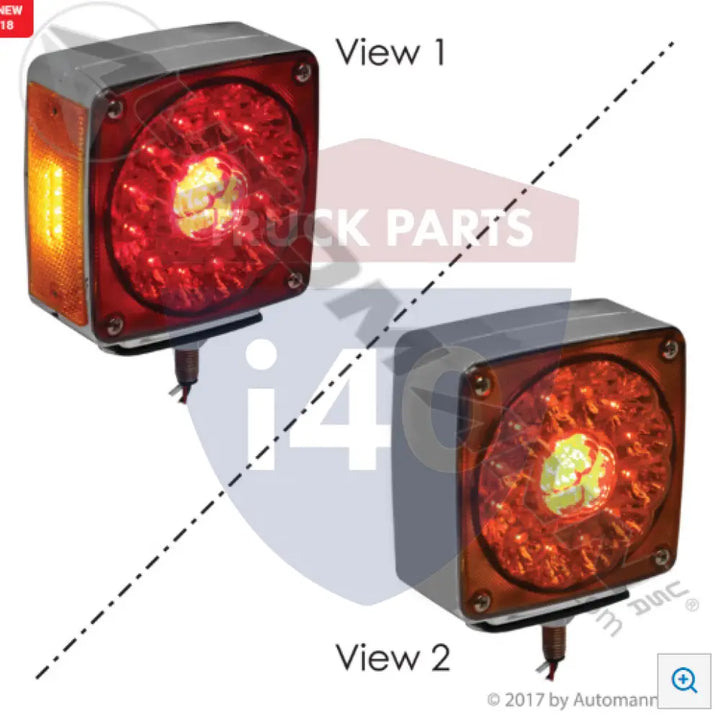 Automann 571.LD28AR38L Pedestal Light Square Double Face LED LH - Pedestal Light Square Double Face LED LH
