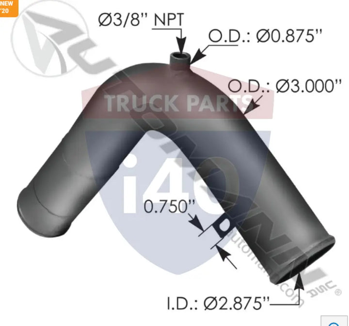 0706462 Lower Radiator Pipe For Peterbilt - Radiator