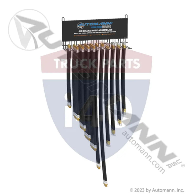 Automann 177.HRA0121 Air Brake Hose Rack Assortment 1/2in - Dual 1/2’’ SAE Swivel Ends