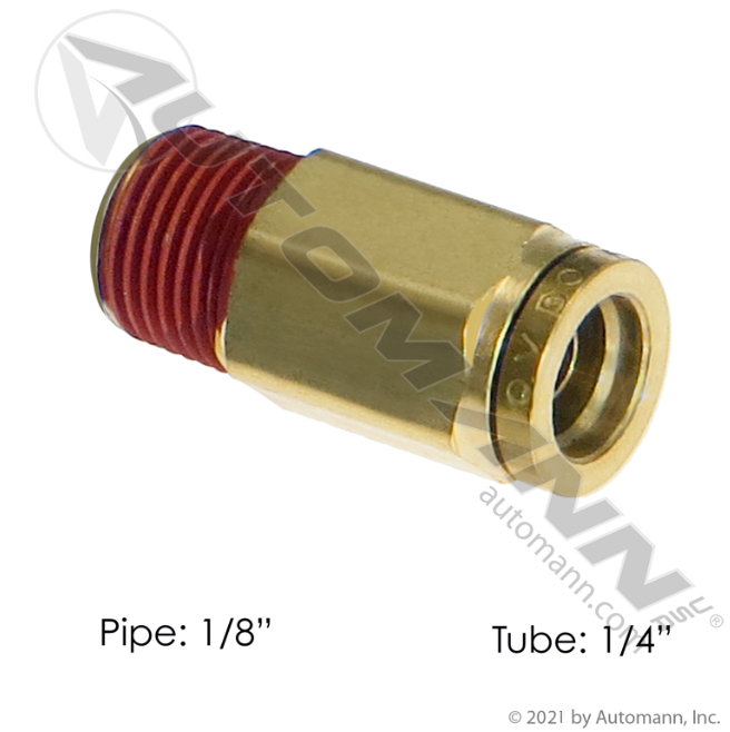 017940 Brass PLC Male Connector 1/4 1/8in For 3