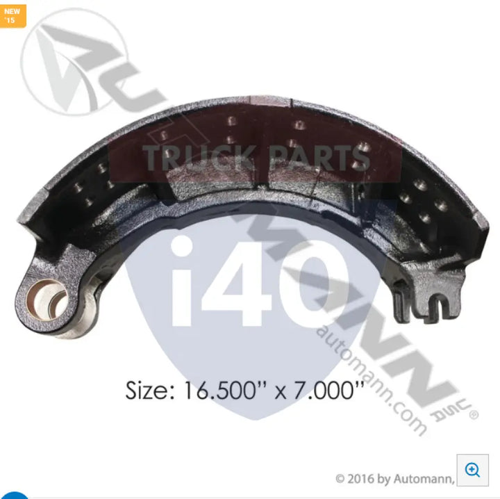 A253222D1954 Unlined Brake Shoe 16.500in 7.000in For Meritor - Brake Width - 7 in