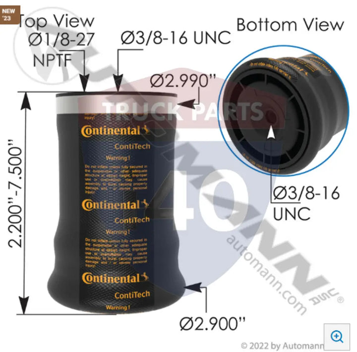 7152 Continental Air Spring Cabin For Firestone - Continental Air Spring Cabin