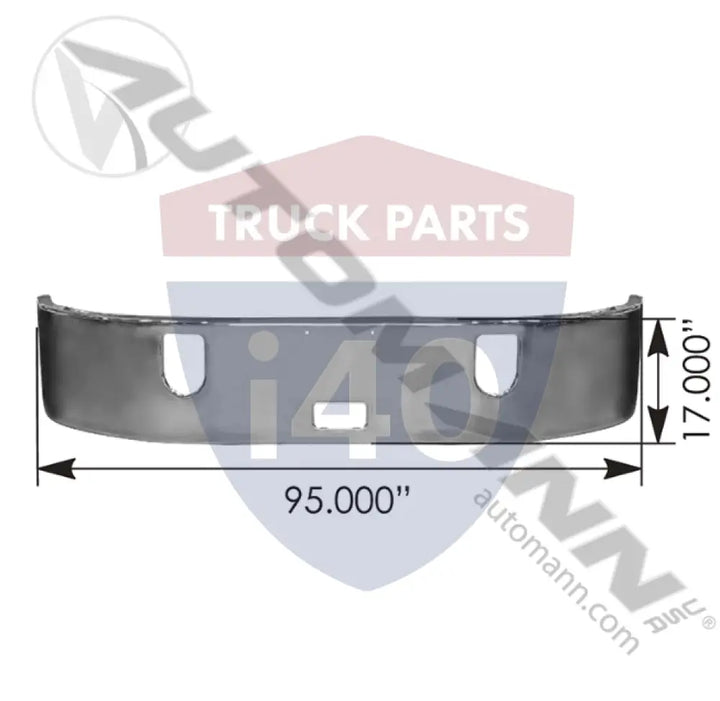 Automann 564.62110C Bumper Chrome Mack 17in Vision CX - Bumper Chrome Mack 17in Vision CX