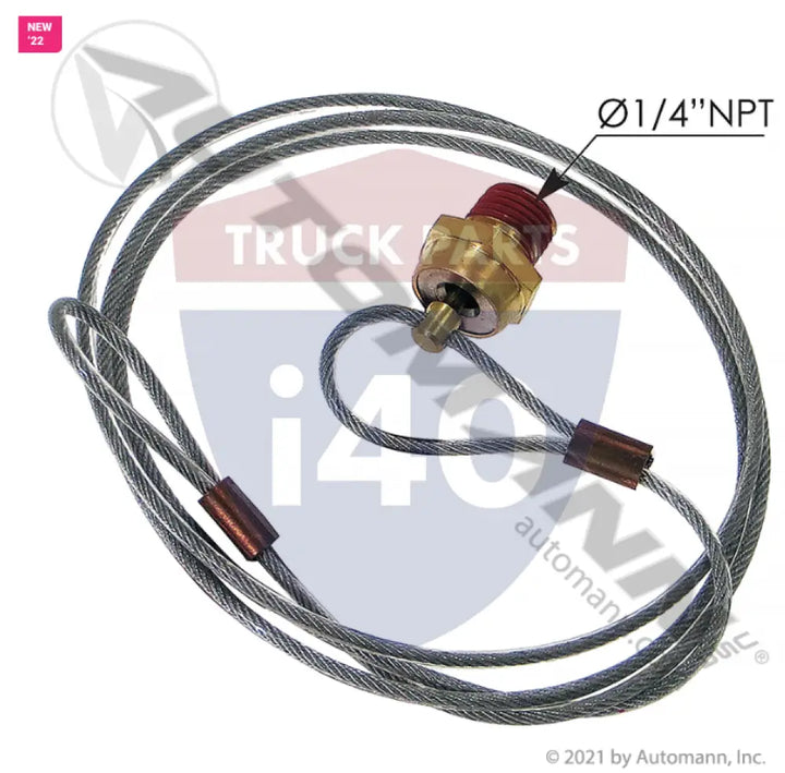 Automann 170.12104LP Drain Valve Low Profile w/48in Cable - Drain Valves