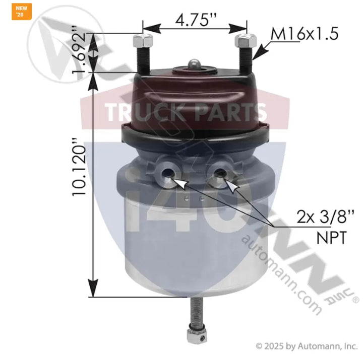 Automann 179.PS1824 Piston Style Type 18/24 Disc Brake - Air Disc Piston Diaphragm Chambers