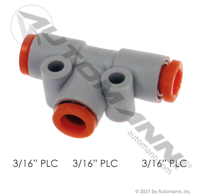 016930 PLC Union Tee 3/16in For Velvac
