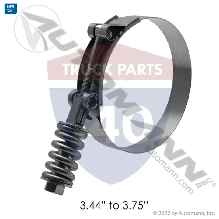 Automann 561.230344 HD T-Bolt Clamp 3.44in to 3.75in - Spring Loaded T-Bolt Clamps - Heavy Duty