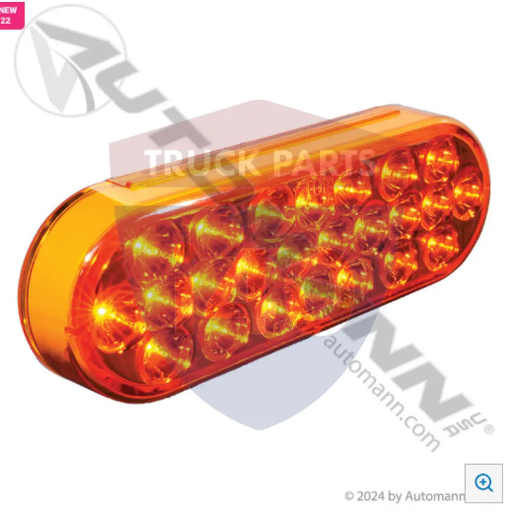 LED223824A F/P/T Light LED 6in Oval Amber 24-Diode For Uni-Bond - F/P/T Light LED 6in Oval Amber 24-Diode