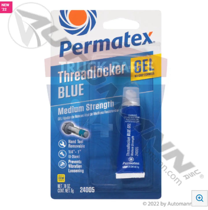 Permatex 24005 Med Strength Threadlocker Blue Gel - Adhesives