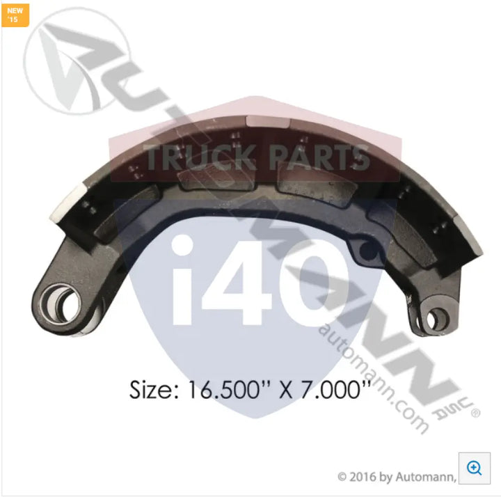 810517N Unlined Brake Shoe 16.500in 7.000in For Eaton - Brake Width - 7 in