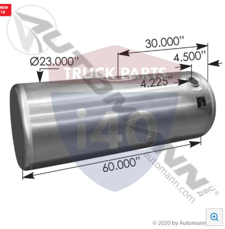 Automann Old 576.7510023DR Fuel Tank Round - Fuel Tank Round Peterbilt